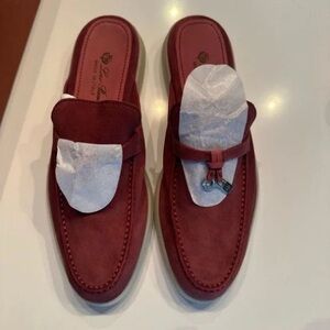 Red Loro Piana loafers